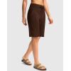 imageG Gradual Womens Bermuda Shorts with Pockets 11quot Knee Length Stretch Comfy Drawstring Long Shorts for Women Summer WalkingEspresso