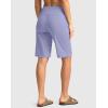 imageG Gradual Womens Bermuda Shorts with Pockets 11quot Knee Length Stretch Comfy Drawstring Long Shorts for Women Summer WalkingLavender