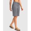 imageG Gradual Womens Bermuda Shorts with Pockets 11quot Knee Length Stretch Comfy Drawstring Long Shorts for Women Summer WalkingLight Grey
