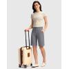 imageG Gradual Womens Bermuda Shorts with Pockets 11quot Knee Length Stretch Comfy Drawstring Long Shorts for Women Summer WalkingLight Grey