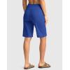 imageG Gradual Womens Bermuda Shorts with Pockets 11quot Knee Length Stretch Comfy Drawstring Long Shorts for Women Summer WalkingRoyal Blue