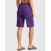 imageG Gradual Womens Bermuda Shorts with Pockets 11quot Knee Length Stretch Comfy Drawstring Long Shorts for Women Summer WalkingRoyal Lilac