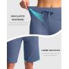 imageG Gradual Womens Bermuda Shorts with Pockets 11quot Knee Length Stretch Comfy Drawstring Long Shorts for Women Summer WalkingUniverse Blue