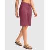 imageG Gradual Womens Bermuda Shorts with Pockets 11quot Knee Length Stretch Comfy Drawstring Long Shorts for Women Summer WalkingVelvet Dust