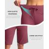 imageG Gradual Womens Bermuda Shorts with Pockets 11quot Knee Length Stretch Comfy Drawstring Long Shorts for Women Summer WalkingVelvet Dust