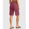 imageG Gradual Womens Bermuda Shorts with Pockets 11quot Knee Length Stretch Comfy Drawstring Long Shorts for Women Summer WalkingVelvet Dust