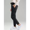 imageG Gradual Womens Fleece Lined Joggers High Waisted Water Resistant Thermal Hiking Pants Cold Weather Sweatpants with PocketsGey Camo