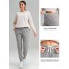 imageG Gradual Womens Fleece Lined Joggers High Waisted Water Resistant Thermal Hiking Pants Cold Weather Sweatpants with PocketsLight Grey