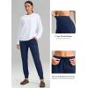 imageG Gradual Womens Fleece Lined Joggers High Waisted Water Resistant Thermal Hiking Pants Cold Weather Sweatpants with PocketsNavy