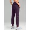 imageG Gradual Womens Fleece Lined Joggers High Waisted Water Resistant Thermal Hiking Pants Cold Weather Sweatpants with PocketsPurple