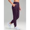imageG Gradual Womens Fleece Lined Joggers High Waisted Water Resistant Thermal Hiking Pants Cold Weather Sweatpants with PocketsPurple