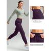 imageG Gradual Womens Fleece Lined Joggers High Waisted Water Resistant Thermal Hiking Pants Cold Weather Sweatpants with PocketsPurple