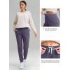 imageG Gradual Womens Fleece Lined Joggers High Waisted Water Resistant Thermal Hiking Pants Cold Weather Sweatpants with PocketsVintage Purple