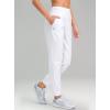 imageG Gradual Womens Fleece Lined Joggers High Waisted Water Resistant Thermal Hiking Pants Cold Weather Sweatpants with PocketsWhite