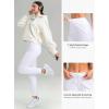 imageG Gradual Womens Fleece Lined Joggers High Waisted Water Resistant Thermal Hiking Pants Cold Weather Sweatpants with PocketsWhite