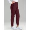 imageG Gradual Womens Fleece Lined Joggers High Waisted Water Resistant Thermal Hiking Pants Cold Weather Sweatpants with PocketsWine