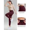 imageG Gradual Womens Fleece Lined Joggers High Waisted Water Resistant Thermal Hiking Pants Cold Weather Sweatpants with PocketsWine