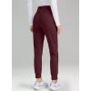 imageG Gradual Womens Fleece Lined Joggers High Waisted Water Resistant Thermal Hiking Pants Cold Weather Sweatpants with PocketsWine