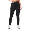 imageG Gradual Womens Fleece Lined Joggers High Waisted Water Resistant Thermal Winter Sweatpants Running Hiking PocketsBlack