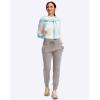 imageG Gradual Womens Fleece Lined Joggers High Waisted Water Resistant Thermal Winter Sweatpants Running Hiking PocketsDusty Grey