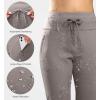 imageG Gradual Womens Fleece Lined Joggers High Waisted Water Resistant Thermal Winter Sweatpants Running Hiking PocketsDusty Grey