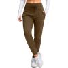 imageG Gradual Womens Fleece Lined Joggers High Waisted Water Resistant Thermal Winter Sweatpants Running Hiking PocketsEspresso