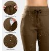 imageG Gradual Womens Fleece Lined Joggers High Waisted Water Resistant Thermal Winter Sweatpants Running Hiking PocketsEspresso