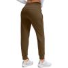 imageG Gradual Womens Fleece Lined Joggers High Waisted Water Resistant Thermal Winter Sweatpants Running Hiking PocketsEspresso