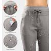 imageG Gradual Womens Fleece Lined Joggers High Waisted Water Resistant Thermal Winter Sweatpants Running Hiking PocketsHeather Medium Grey