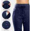 imageG Gradual Womens Fleece Lined Joggers High Waisted Water Resistant Thermal Winter Sweatpants Running Hiking PocketsNavy