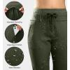 imageG Gradual Womens Fleece Lined Joggers High Waisted Water Resistant Thermal Winter Sweatpants Running Hiking PocketsOlive