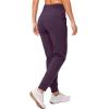 imageG Gradual Womens Fleece Lined Joggers High Waisted Water Resistant Thermal Winter Sweatpants Running Hiking PocketsPurple