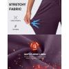 imageG Gradual Womens Fleece Lined Joggers High Waisted Water Resistant Thermal Winter Sweatpants Running Hiking PocketsPurple