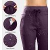 imageG Gradual Womens Fleece Lined Joggers High Waisted Water Resistant Thermal Winter Sweatpants Running Hiking PocketsPurple