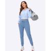 imageG Gradual Womens Fleece Lined Joggers High Waisted Water Resistant Thermal Winter Sweatpants Running Hiking PocketsSlate Blue