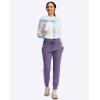 imageG Gradual Womens Fleece Lined Joggers High Waisted Water Resistant Thermal Winter Sweatpants Running Hiking PocketsVintage Purple