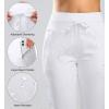 imageG Gradual Womens Fleece Lined Joggers High Waisted Water Resistant Thermal Winter Sweatpants Running Hiking PocketsWhite