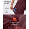imageG Gradual Womens Fleece Lined Joggers High Waisted Water Resistant Thermal Winter Sweatpants Running Hiking PocketsWine