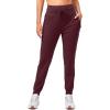 imageG Gradual Womens Fleece Lined Joggers High Waisted Water Resistant Thermal Winter Sweatpants Running Hiking PocketsWine