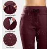imageG Gradual Womens Fleece Lined Joggers High Waisted Water Resistant Thermal Winter Sweatpants Running Hiking PocketsWine