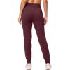 imageG Gradual Womens Fleece Lined Joggers High Waisted Water Resistant Thermal Winter Sweatpants Running Hiking PocketsWine