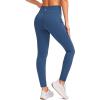 imageG Gradual Womens Fleece Lined Winter Leggings with Pockets Water Resistant High Waisted Thermal Warm Pants Running HikingDark Blue