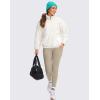 imageG Gradual Womens Fleece Lined Winter Leggings with Pockets Water Resistant High Waisted Thermal Warm Pants Running HikingKhaki