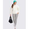 imageG Gradual Womens Fleece Lined Winter Leggings with Pockets Water Resistant High Waisted Thermal Warm Pants Running HikingLight Grey