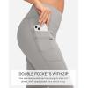 imageG Gradual Womens Fleece Lined Winter Leggings with Pockets Water Resistant High Waisted Thermal Warm Pants Running HikingLight Grey