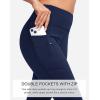 imageG Gradual Womens Fleece Lined Winter Leggings with Pockets Water Resistant High Waisted Thermal Warm Pants Running HikingNavy
