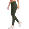 imageG Gradual Womens Fleece Lined Winter Leggings with Pockets Water Resistant High Waisted Thermal Warm Pants Running HikingOlive Green