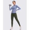 imageG Gradual Womens Fleece Lined Winter Leggings with Pockets Water Resistant High Waisted Thermal Warm Pants Running HikingOlive Green