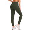 imageG Gradual Womens Fleece Lined Winter Leggings with Pockets Water Resistant High Waisted Thermal Warm Pants Running HikingOlive Green
