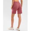imageG Gradual Womens High Waisted 9quot Bermuda Shorts with Zipper Pockets Athletic Workout Long Shorts for Women Knee LengthBriar Rose